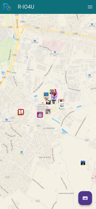 r-io4U situation map on the IMT Albi Crisis use case