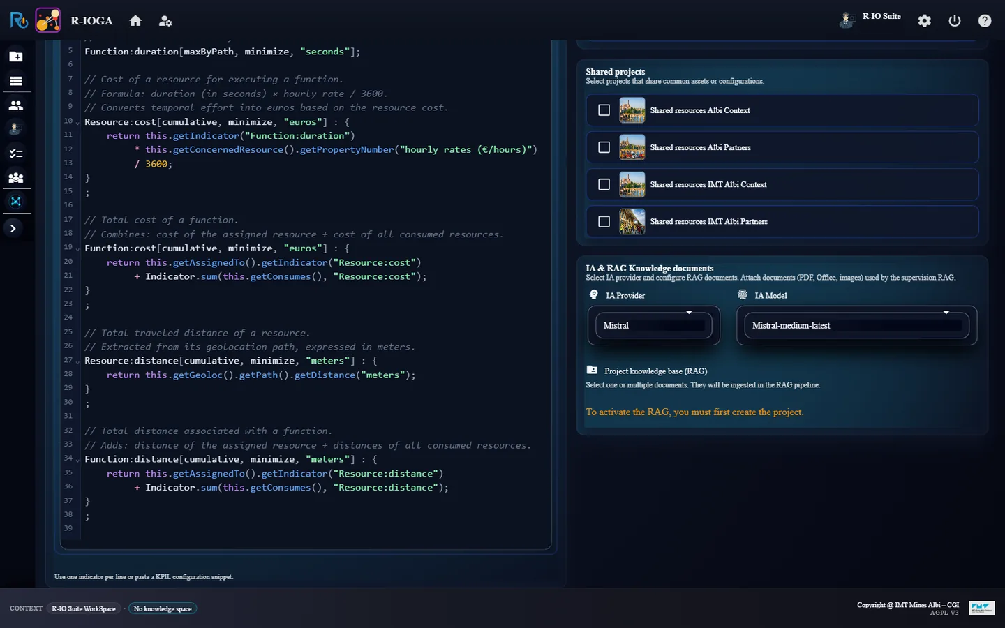 The AI provider used by the assistants of the project: Mistral by default.